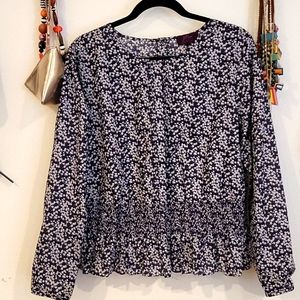 Liberty of London JCrew floral blouse Navy XL